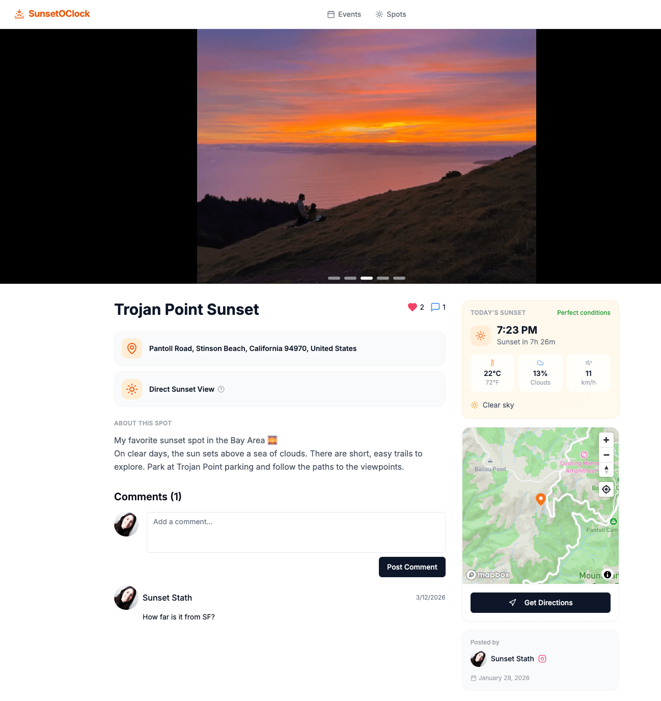 Spot details & photos